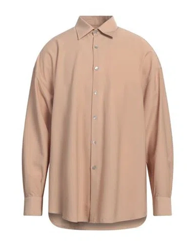 Costumein Man Shirt Beige Size 42 Viscose, Polyamide