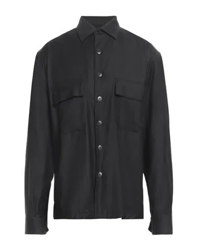 Costumein Man Shirt Black Size 40 Virgin Wool