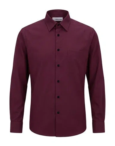 Costumein Man Shirt Burgundy Size 38 Virgin Wool