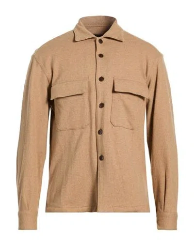 Costumein Man Shirt Camel Size 36 Virgin Wool, Polyamide In Neutral