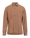 Costumein Man Shirt Camel Size 40 Polyester, Virgin Wool