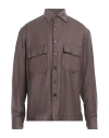 Costumein Man Shirt Cocoa Size 40 Virgin Wool In Brown