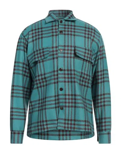 Costumein Man Shirt Deep Teal Size 44 Virgin Wool In Green