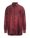 Costumein Man Shirt Garnet Size 42 Silk In Red
