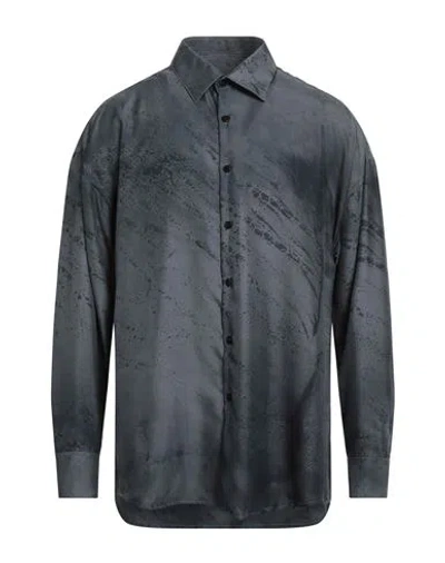 Costumein Man Shirt Grey Size 40 Silk In Gray