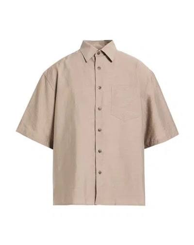 Costumein Man Shirt Khaki Size 42 Lyocell, Polyamide In Neutral