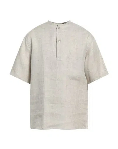Costumein Man Shirt Light Grey Size 38 Linen In Neutral