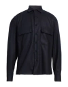 Costumein Man Shirt Midnight Blue Size 38 Virgin Wool, Polyamide