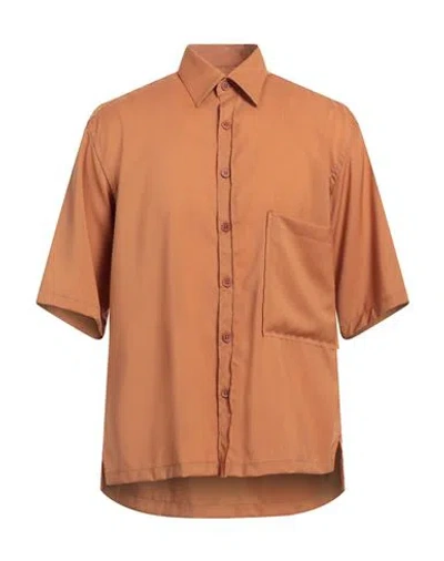Costumein Man Shirt Rust Size 40 Virgin Wool In Red
