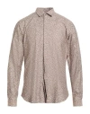 Costumein Man Shirt Taupe Size 40 Cotton In Brown