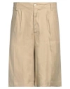 Costumein Man Shorts & Bermuda Shorts Beige Size 36 Linen, Cotton