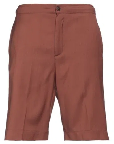 Costumein Man Shorts & Bermuda Shorts Brown Size 36 Virgin Wool