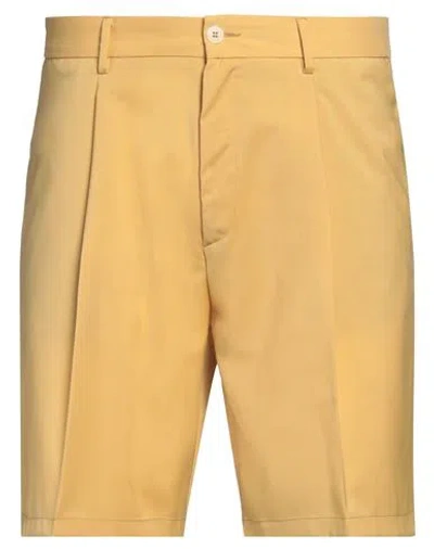 Costumein Man Shorts & Bermuda Shorts Mustard Size 38 Cotton, Elastane In Yellow