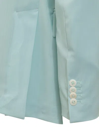 Costumein Mini Tailored Wool Blazer In Azzurro