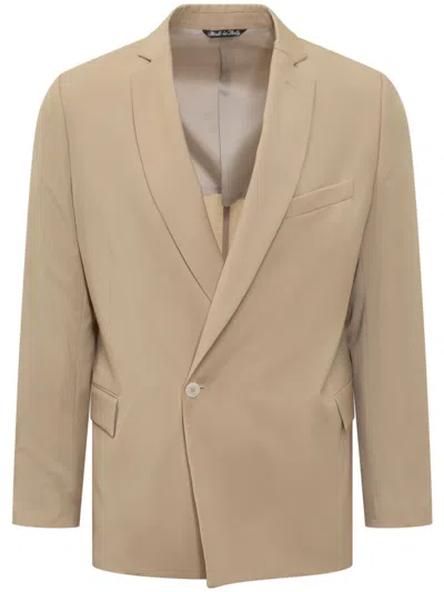Costumein Single Breasted Blazer In Beige