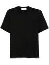 Costumein Short-sleeve Linen T-shirt In Black