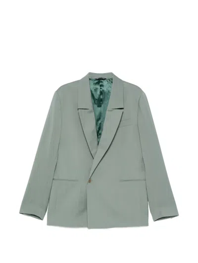 Costumein Notched-lapel Single-breasted Jacket In Green