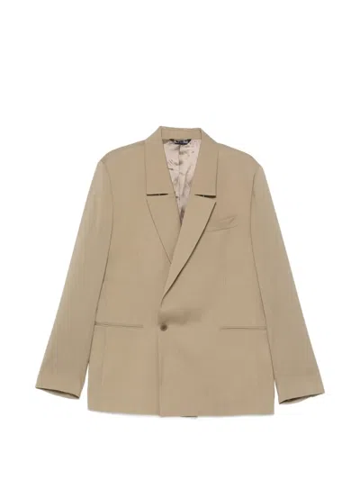 Costumein Notched-lapels Single-button Jacket In Brown
