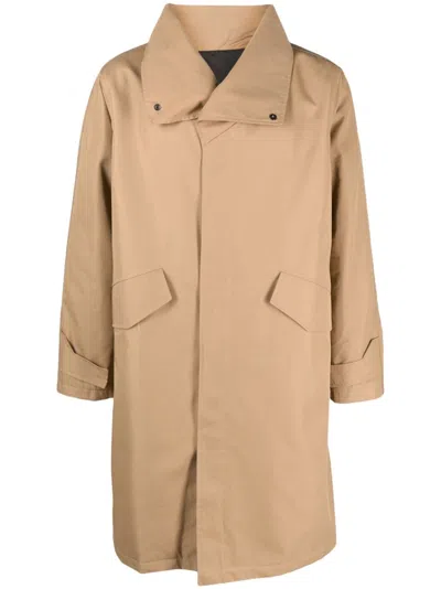 Costumein Oversized-collar Trench Coat In Neutrals