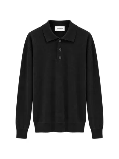 Costumein Pablo Wool Polo Shirt In Black
