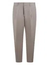 Costumein Pleat-detailing Trousers In Grey