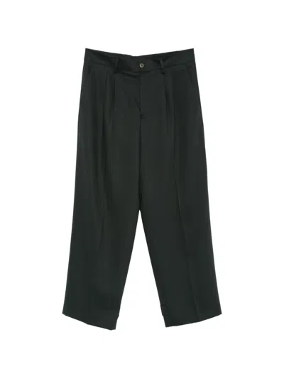 Costumein Pleated Button-cuff Trousers In Black