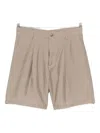 Costumein Pleated Tailored Shorts In Neutral