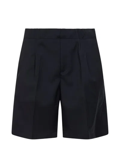 Costumein Pleated Virgin Wool Shorts In Blue
