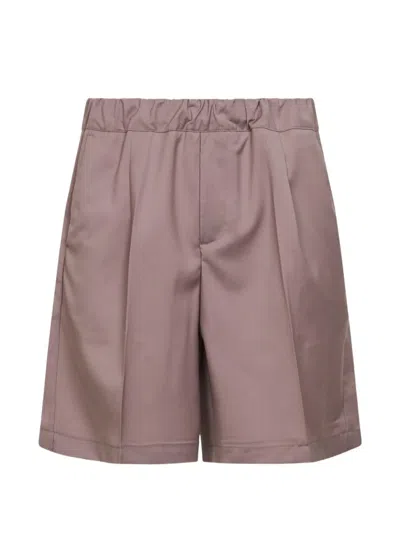 Costumein Pleated Virgin Wool Shorts In Multi