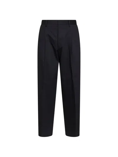 Costumein Pleated Virgin Wool Trousers In Blue