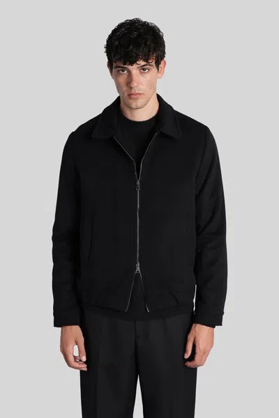 Costumein Polov Bomber Jacket In Black Wool