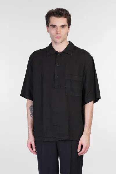 Costumein Polx Shirt In Black Linen