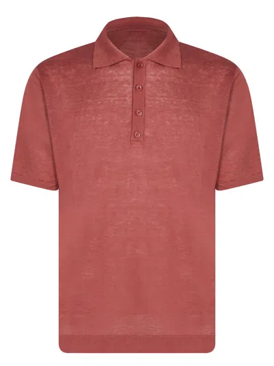 Costumein Knitted Polo Shirt In Pink
