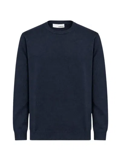 Costumein Rakesh Fine-knit Crew-neck Wool Sweater In Blue