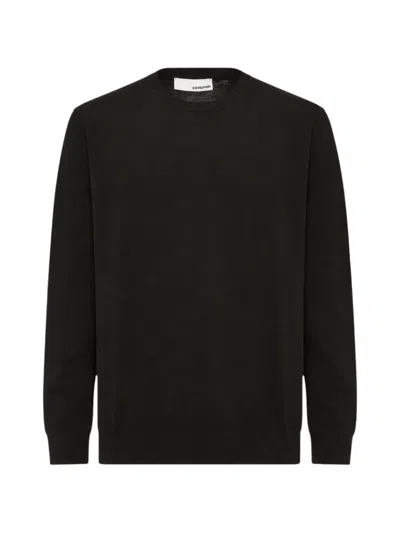 Costumein Rakesh Fine-knit Crew-neck Wool Sweater In Black