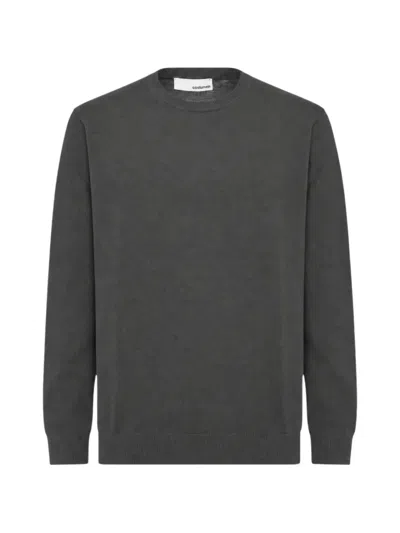 Costumein Rakesh Fine-knit Crew-neck Wool Sweater In Gray