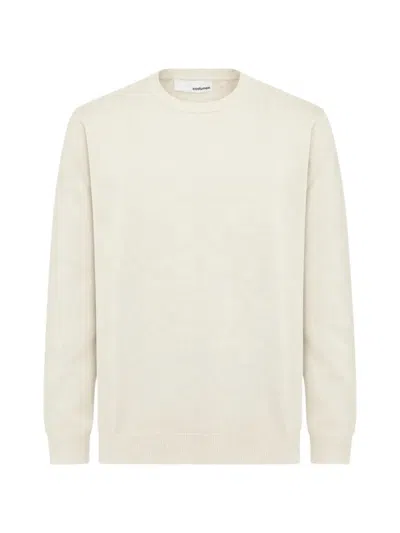 Costumein Rakesh Fine-knit Crew-neck Wool Sweater In White