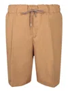 Costumein Camel Linen Pajama Shorts In Brown