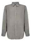 Costumein Linen Chambray Shirt In Grey