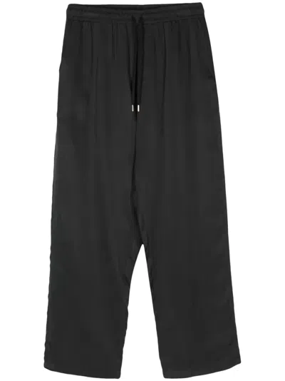 Costumein Straight-leg Satin Trousers In Black