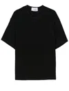 Costumein Short-sleeve Linen T-shirt In Black