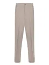Costumein Tailored Beige Trousers With Button Closure In Neutral