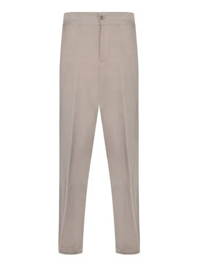Costumein Tailored Beige Trousers With Button Closure In Neutral