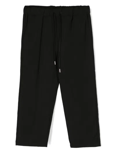 Costumein Kids' Tapered-leg Drawstring Trousers In Black