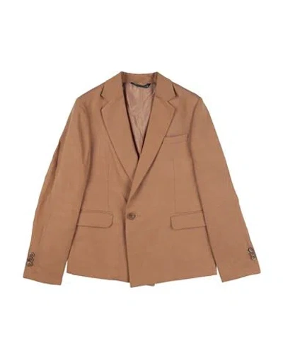 Costumein Babies'  Toddler Boy Blazer Camel Size 6 Lyocell, Linen In Brown