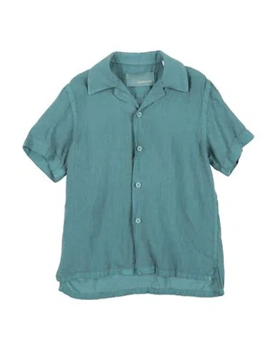 Costumein Babies'  Toddler Boy Shirt Turquoise Size 6 Linen In Blue