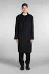 Costumein Tristan Coat In Black Wool In Black