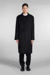 Costumein Tristan Coat In Black Wool