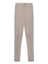 Costumein Tailored Beige Trousers With Button Closure