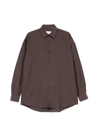 Costumein Valentino Button Shirt In Brown